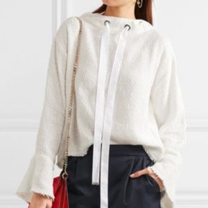 MOTHER OF PEARL COTTON-BLEND TWEED HOODIE